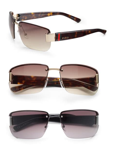 cool sunglasses gucci men|Gucci rimless sunglasses men's.